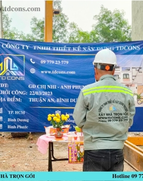 Thi công xây dựng Gia đình Chị Nhi - Anh Phụng (Bình Dương)