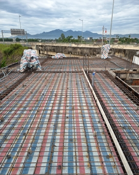 Công tác thi công thép sàn tầng 2 (TP Quảng Ngãi)