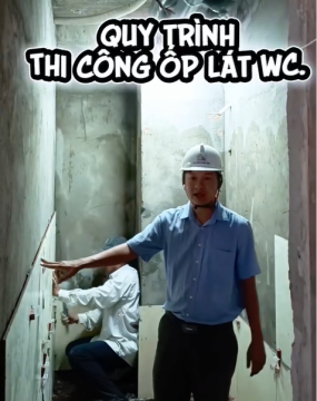 Công tác thi công ốp lát WC (TP Thủ Đức)