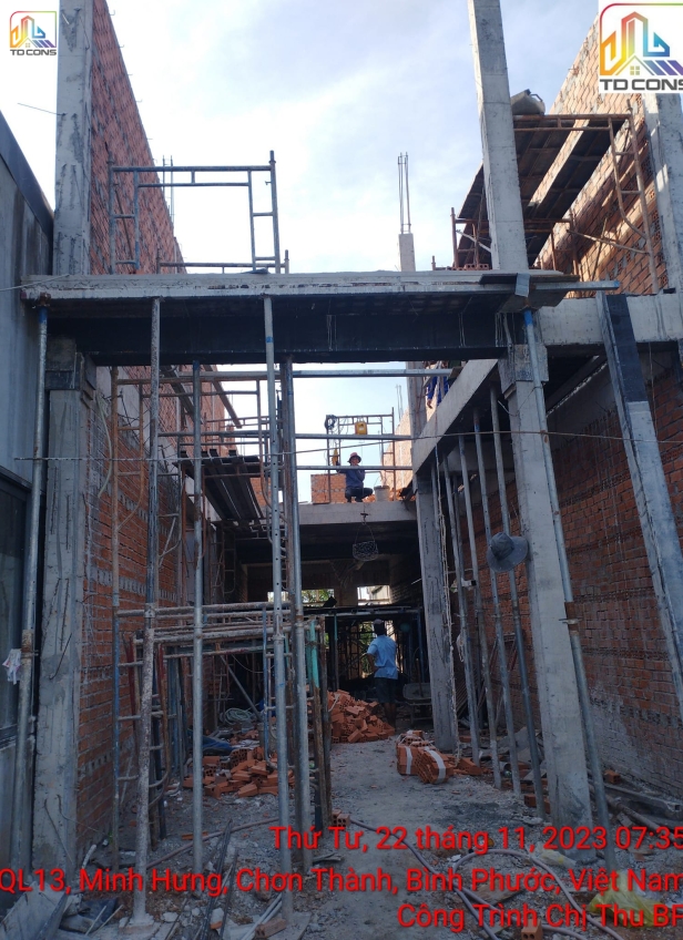 Gia đình Chị Thu ( Xây tường bao 200mm)